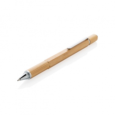 Logo trade promotional items image of: Bamboo 5-in-1 toolpen