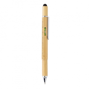 Logo trade promotional products picture of: Bamboo 5-in-1 toolpen