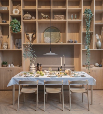 Logo trade promotional products image of: Ukiyo bamboo round serving board