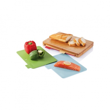 Logo trade business gifts image of: Cutting board with 4pcs hygienic boards