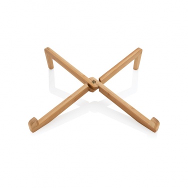 Logo trade promotional giveaway photo of: Bamboo portable laptop stand