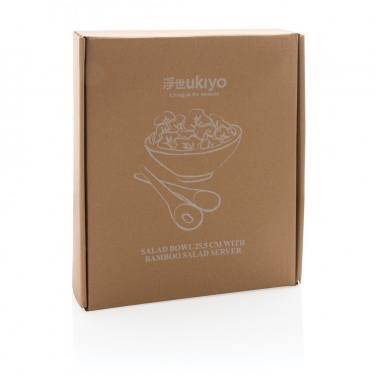 Logo trade promotional merchandise image of: Ukiyo salad bowl with bamboo salad server
