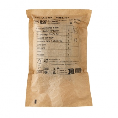 Logo trade promotional gift photo of: RCS recycled nubuck PU pouch first aid set mailable