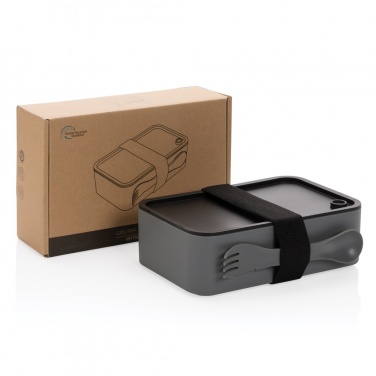 Logo trade promotional merchandise image of: GRS recycled PP lunch box with spork