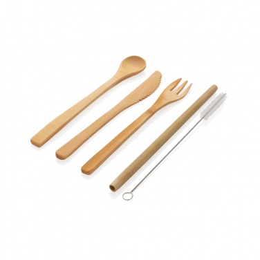 Logotrade promotional product picture of: Reusable bamboo travel cutlery set