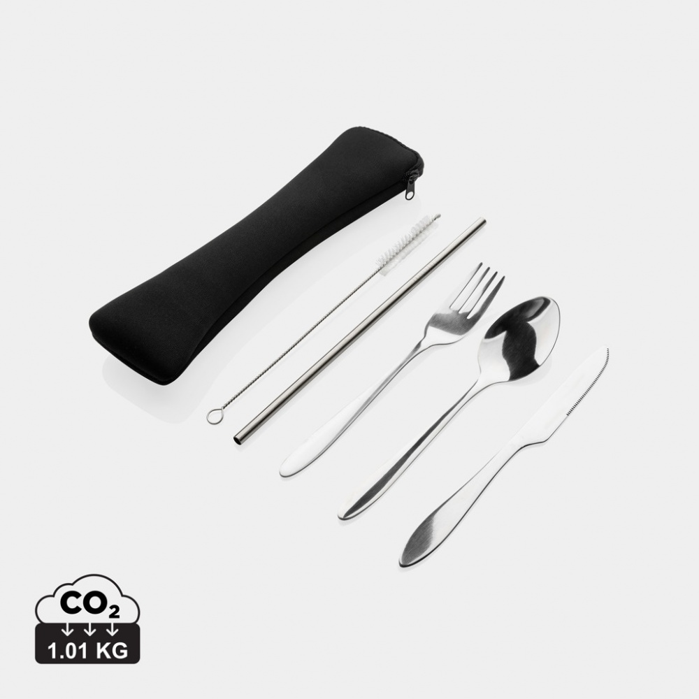 Logotrade promotional giveaways photo of: 4 PCS stainless steel re-usable cutlery set
