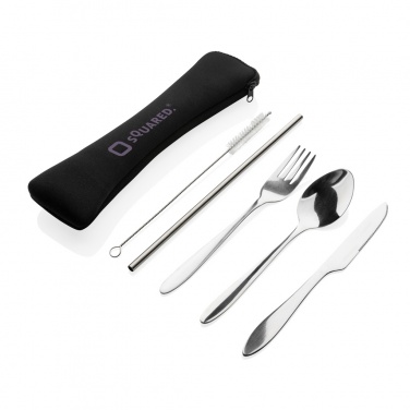 Logo trade business gift photo of: 4 PCS stainless steel re-usable cutlery set