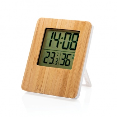 Logo trade promotional merchandise picture of: Bamboo weather station