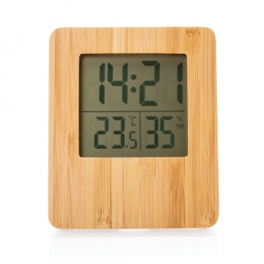 Logo trade promotional item photo of: Bamboo weather station