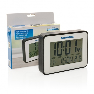 Logo trade promotional merchandise image of: Grundig weatherstation alarm and calendar