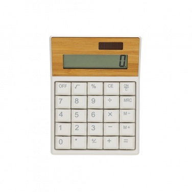 Logotrade corporate gift image of: Utah RCS recycled plastic and  bamboo calculator
