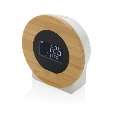 Logotrade business gifts photo of: Utah RCS rplastic and bamboo LCD desk clock