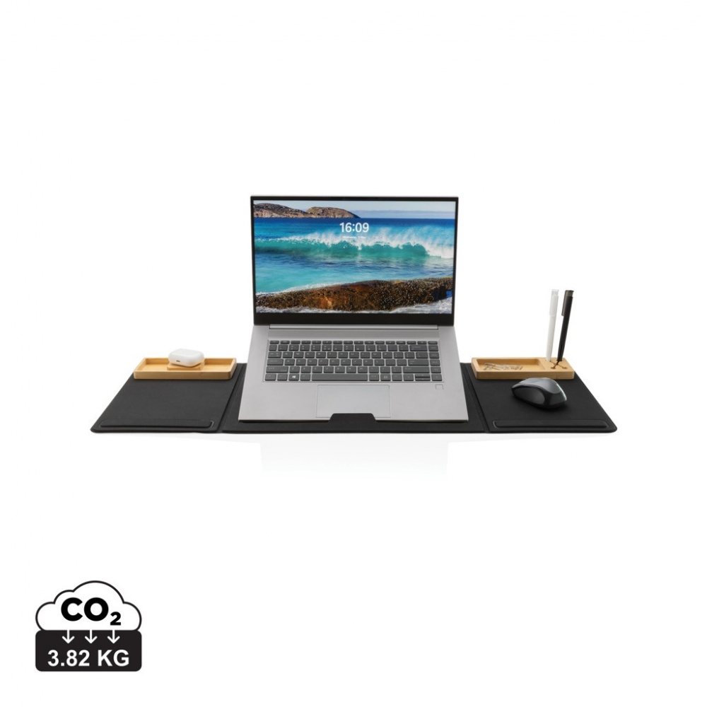 Logo trade promotional items image of: Impact AWARE RPET Foldable desk organizer with laptop stand