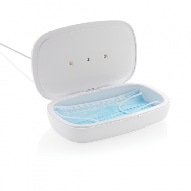 Logo trade promotional merchandise picture of: UV-C steriliser box with 5W wireless charger