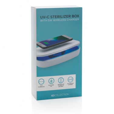 Logo trade promotional items picture of: UV-C steriliser box with 5W wireless charger