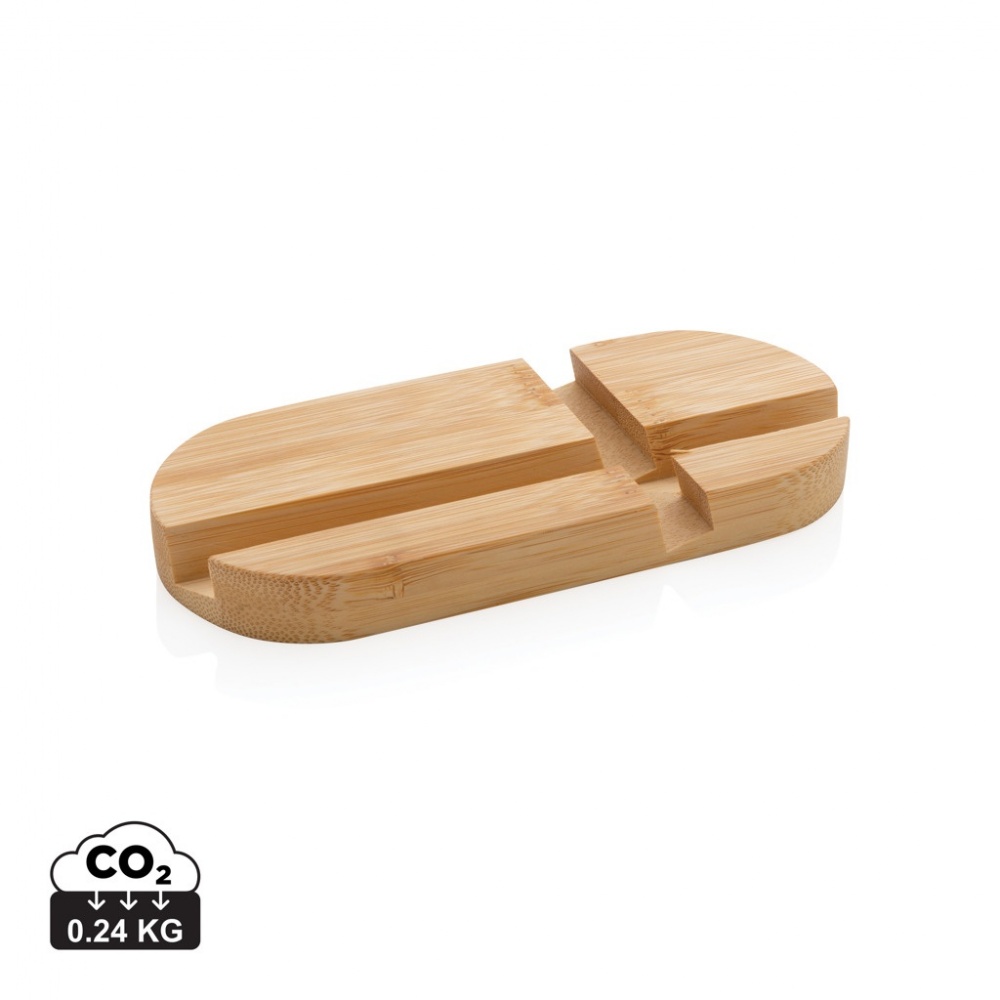 Logo trade promotional products picture of: Bamboo tablet and phone holder