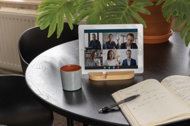 Logo trade corporate gift photo of: Bamboo tablet and phone holder