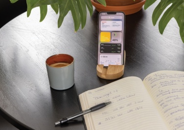 Logo trade promotional giveaways image of: Bamboo tablet and phone holder