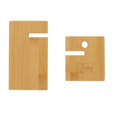 Logotrade promotional merchandise picture of: Bamboo phone stand in kraft box