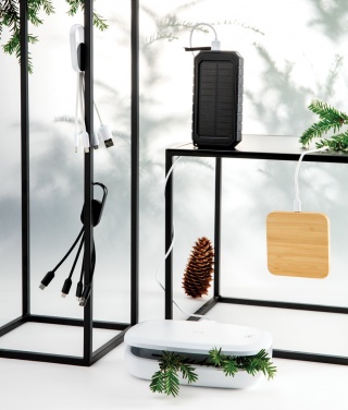 Logotrade promotional item picture of: 4-in-1 cable with carabiner clip