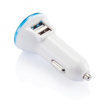 Logo trade business gifts image of: Powerful dual port car charger