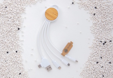 Logotrade promotional products photo of: RCS recycled plastic Ontario 6-in-1 round cable