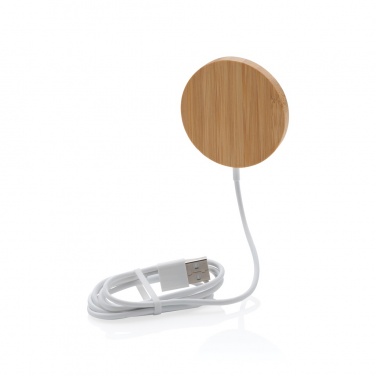 Logotrade advertising product image of: 10W bamboo magnetic wireless charger
