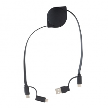 Logotrade promotional item image of: RCS standard recycled plastic and TPE 6-in-1 cable