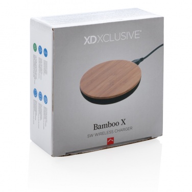 Logo trade promotional merchandise picture of: Bamboo X 5W wireless charger