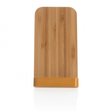 Logo trade advertising products picture of: Bamboo 5W wireless charging stand