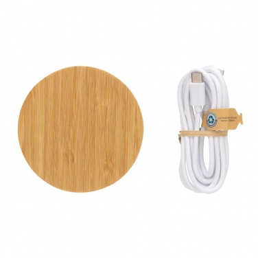 Logotrade promotional merchandise picture of: Bamboo 15W wireless charger