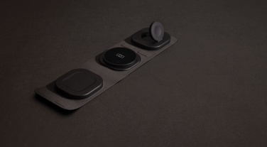 Logotrade promotional item picture of: Swiss Peak RCS rplastic 3-in-1 wireless 15W travel charger