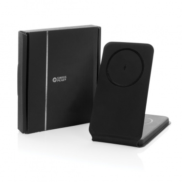 Logo trade promotional items image of: Swiss Peak RCS rPU 15W  3-in-1 magnetic wireless charger