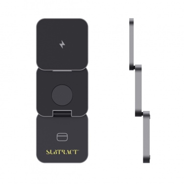 Logotrade promotional giveaways photo of: Terra RCS recycled aluminum foldable 3 in 1 15W charger