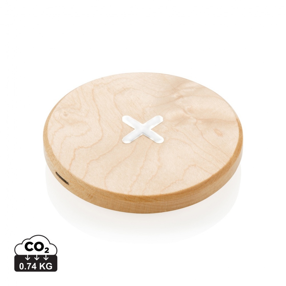 Logo trade promotional gift photo of: 5W wood wireless charger