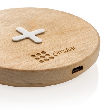 Logo trade corporate gifts image of: 5W wood wireless charger