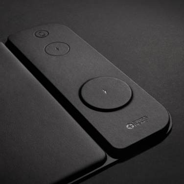 Logo trade promotional gifts picture of: Swiss peak RCS recycled PU 15W 3 in 1 charging mousepad