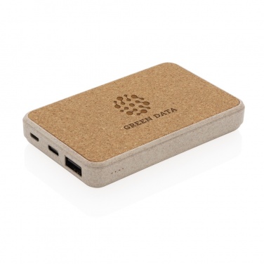 Logo trade promotional items picture of: Cork and Wheat 5.000 mAh pocket powerbank