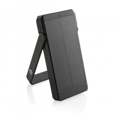 Logo trade business gifts image of: Skywave RCS recycled plastic solar powerbank 10000 mAh