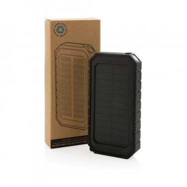 Logo trade promotional giveaway photo of: RCS recycled plastic Solar powerbank with 10W Wireless