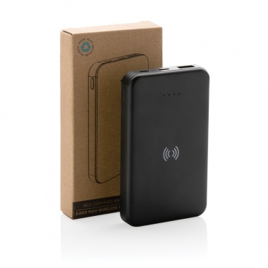 Logotrade promotional gift picture of: RCS recycled plastic 5.000 mAh 5W wireless powerbank