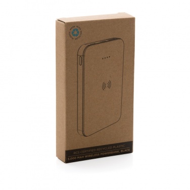 Logotrade advertising product image of: RCS recycled plastic 5.000 mAh 5W wireless powerbank