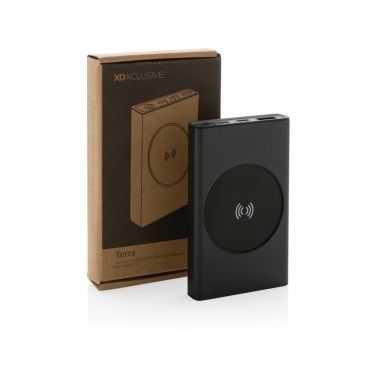 Logo trade promotional product photo of: Terra RCS recycled aluminium 5000 mAh powerbank 5W wireless