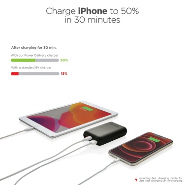 Logo trade promotional item photo of: Urban Vitamin Alameda 10.000 mAh 18W PD powerbank