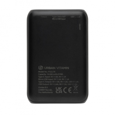 Logo trade promotional gift photo of: Urban Vitamin Alameda 10.000 mAh 18W PD powerbank