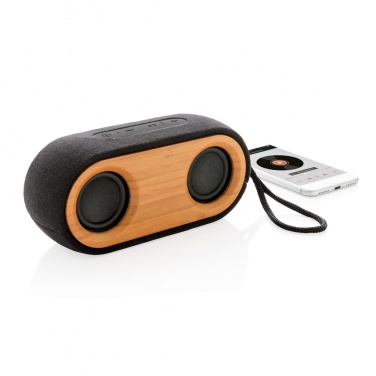 Logo trade promotional gifts picture of: Bamboo X double speaker