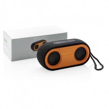 Logo trade advertising products picture of: Bamboo X double speaker