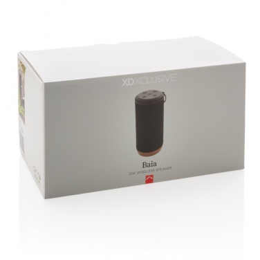 Logo trade promotional items image of: Baia 10W wireless speaker, cork