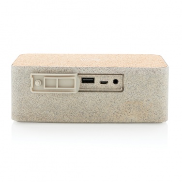 Logo trade promotional products image of: Wheatstraw wireless charging speaker