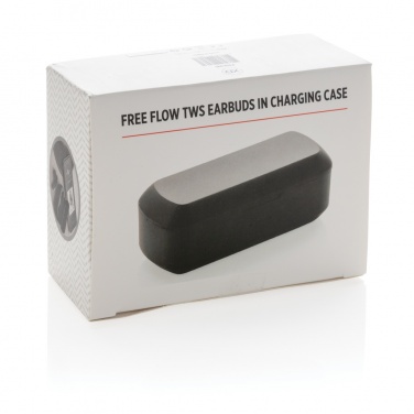 Logo trade promotional product photo of: Free Flow TWS earbuds in charging case